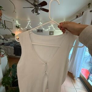 White Sleeveless Top